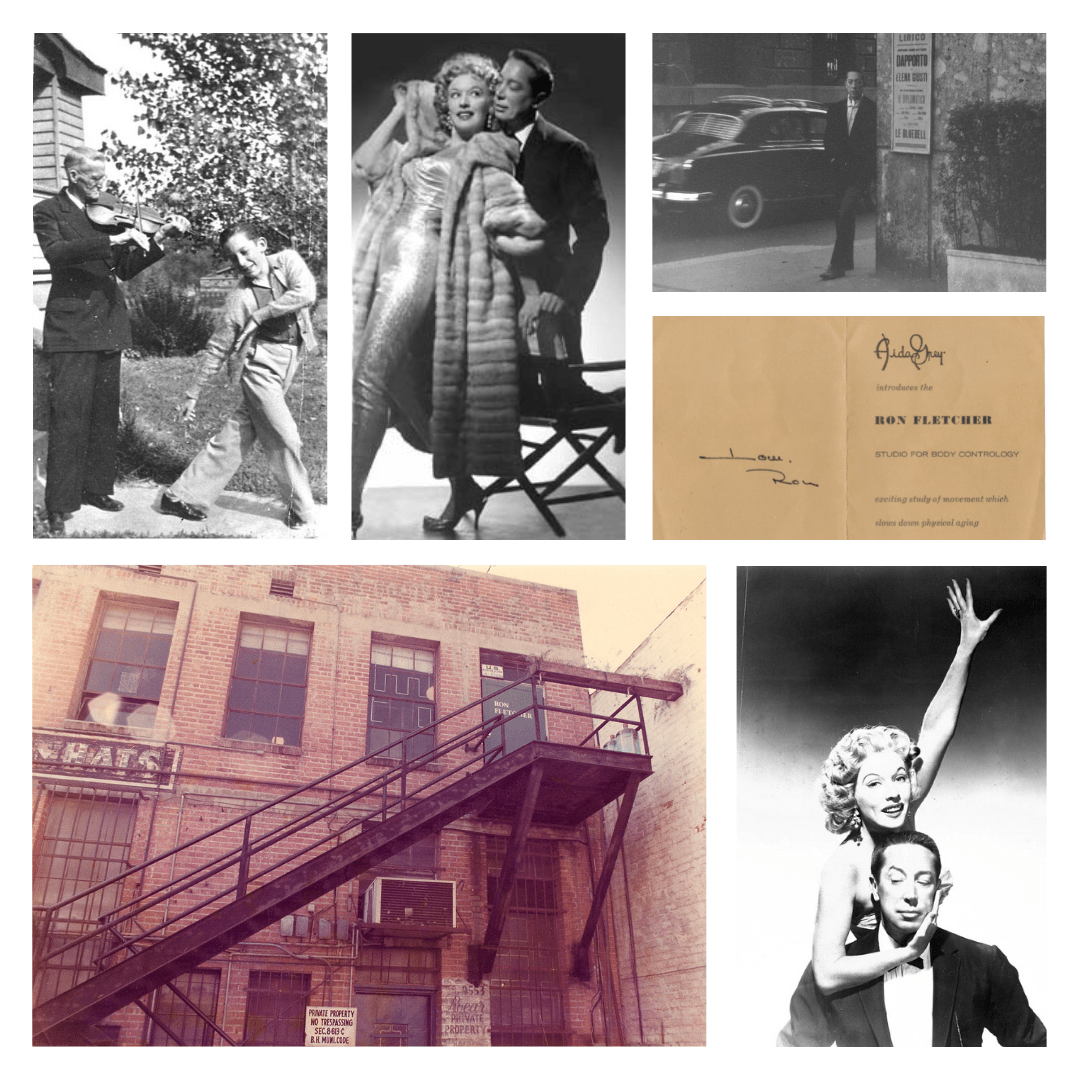 Ron Fletcher Early Years Collage Ron Fletcher Pilates History